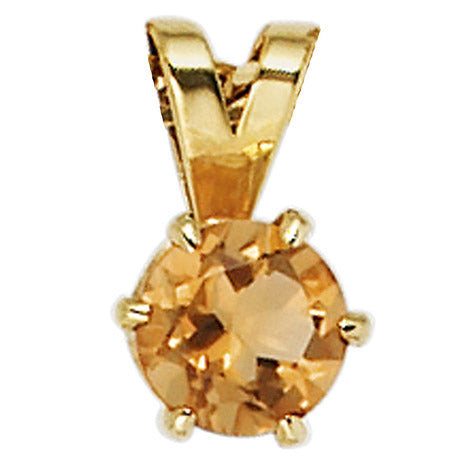 Anhänger 585 Gold Gelbgold 1 Citrin orange Goldanhänger