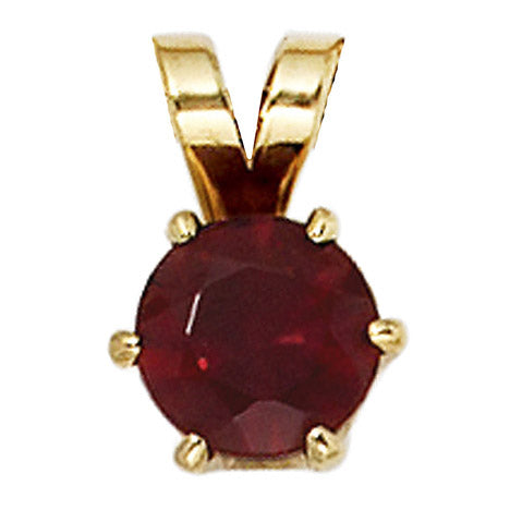 Anhänger 585 Gold Gelbgold 1 Granat rot Goldanhänger