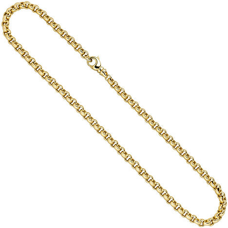 Erbskette 585 Gelbgold 6 1 mm 45 cm Gold Kette Halskette Goldkette Karabiner