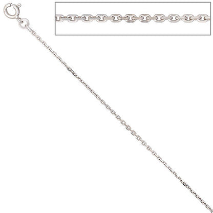 Ankerkette 333 Weißgold 1 6 mm 42 cm Gold Kette Halskette Weißgoldkette