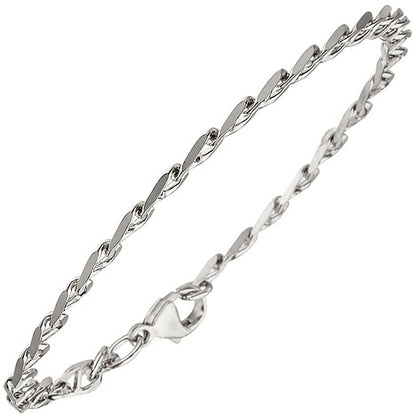 Armband 925 Sterling Silber rhodiniert 21 cm Silberarmband Karabiner