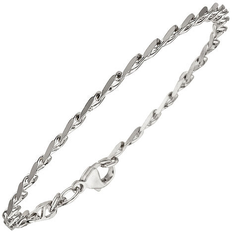 Armband 925 Sterling Silber rhodiniert 21 cm Silberarmband Karabiner