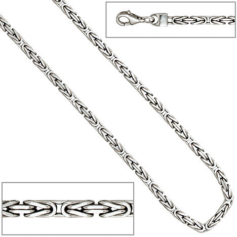 Königskette 925 Sterling Silber 3 1 mm 45 cm Halskette Kette Silberkette