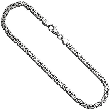 Königskette 925 Silber 7 2 mm 50 cm Karabiner Halskette Kette Silberkette