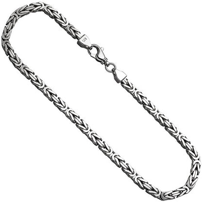 Königskette 925 Silber 7 2 mm 50 cm Karabiner Halskette Kette Silberkette