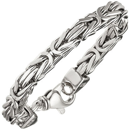 Königsarmband 925 Sterling Silber 23 cm Armband Silberarmband Karabiner