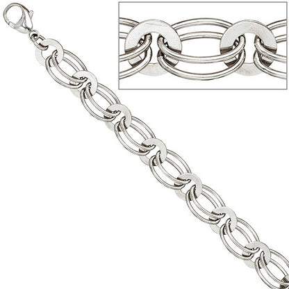 Armband 925 Sterling Silber rhodiniert 19 cm Silberarmband Karabiner