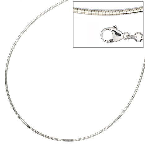 Halsreif 925 Sterling Silber 1 4 mm 42 cm Kette Halskette Silberhalsreif