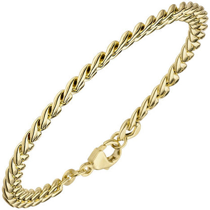 Panzerarmband 333 Gelbgold 19 cm Gold Armband Goldarmband Karabiner