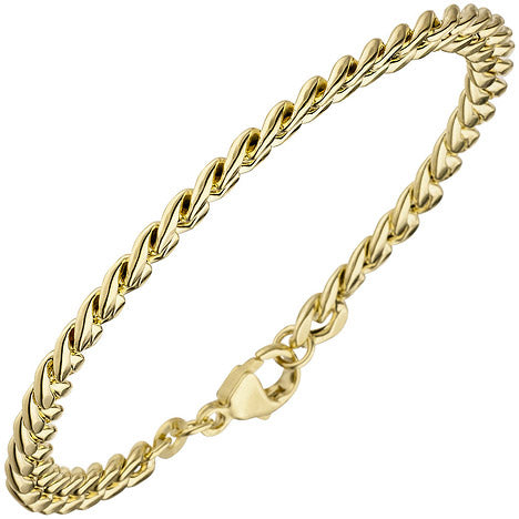 Panzerarmband 333 Gelbgold 19 cm Gold Armband Goldarmband Karabiner