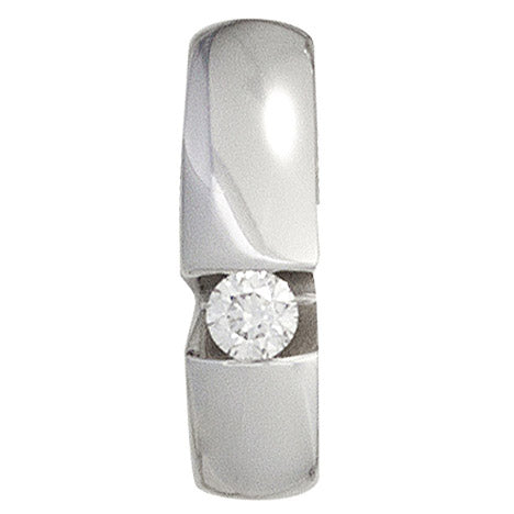 Anhänger 585 Gold Weißgold 1 Diamant Brillant 0 10ct. Weißgoldanhänger