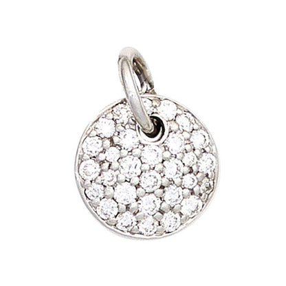 Anhänger rund 585 Gold Weißgold 29 Diamanten Brillanten 0 34ct. Weißgoldanhänger