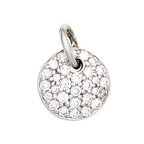 Anhänger rund 585 Gold Weißgold 29 Diamanten Brillanten 0 34ct. Weißgoldanhänger