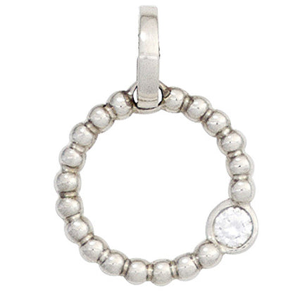 Anhänger rund 950 Platin 1 Diamant Brillant 0 05 ct. Platinanhänger
