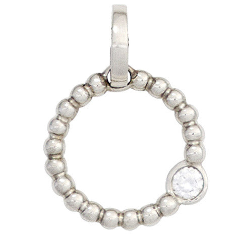 Anhänger rund 950 Platin 1 Diamant Brillant 0 05 ct. Platinanhänger