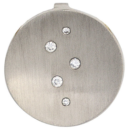 Anhänger rund 950 Platin matt 5 Diamanten Brillanten 0 05ct. Platinanhänger