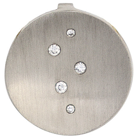 Anhänger rund 950 Platin matt 5 Diamanten Brillanten 0 05ct. Platinanhänger