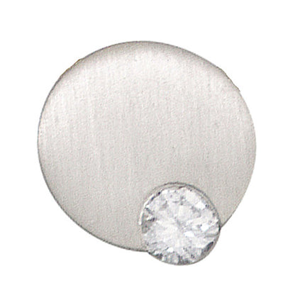 Anhänger rund 950 Platin matt 1 Diamant Brillant 0 16ct. Platinanhänger