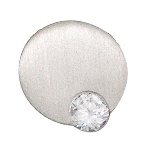 Anhänger rund 950 Platin matt 1 Diamant Brillant 0 16ct. Platinanhänger