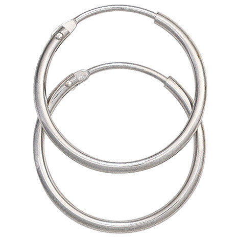 Creolen rund 585 Gold Weißgold Ohrringe Goldohrringe Goldcreolen