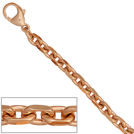 Ankerarmband 585 Gold Rotgold 19 cm Armband Goldarmband Karabiner