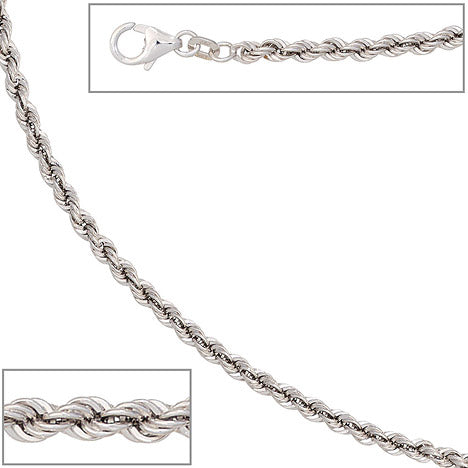 Kordelkette 585 Weißgold 3 2 mm 45 cm Gold Kette Halskette Weißgoldkette