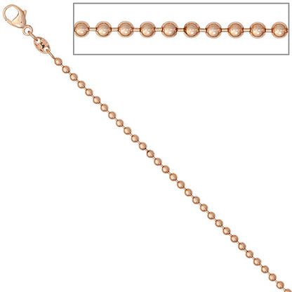 Kugelkette 585 Rotgold 2 0 mm 42 cm Gold Kette Halskette Rotgoldkette Karabiner
