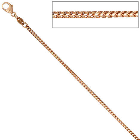Bingokette 585 Rotgold 1 5 mm 42 cm Gold Kette Halskette Rotgoldkette Karabiner