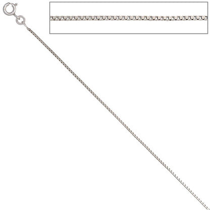 Venezianerkette 585 Weißgold 0 9 mm 38 cm Gold Kette Halskette Weißgoldkette