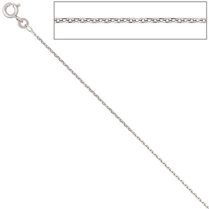 Ankerkette 585 Weißgold 1 3 mm 36 cm Gold Kette Halskette Weißgoldkette