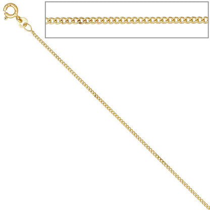 Panzerkette 333 Gelbgold 1 3 mm 36 cm Gold Kette Halskette Goldkette Federring
