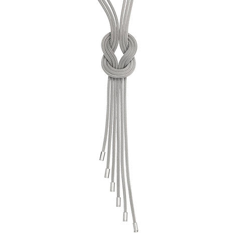 Collier Halskette 3-reihig verschlungen 925 Sterling Silber mattiert 45 cm Kette