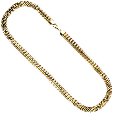 Collier Statement Halskette 925 Sterling Silber gold vergoldet 45 cm Kette