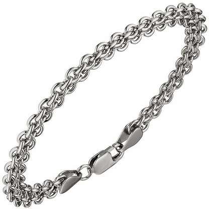 Armband 925 Sterling Silber rhodiniert 19 cm Silberarmband Karabiner