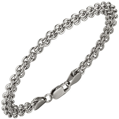 Armband 925 Sterling Silber rhodiniert 19 cm Silberarmband Karabiner