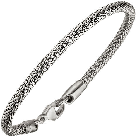 Armband 925 Sterling Silber rhodiniert 19 cm Silberarmband Karabiner
