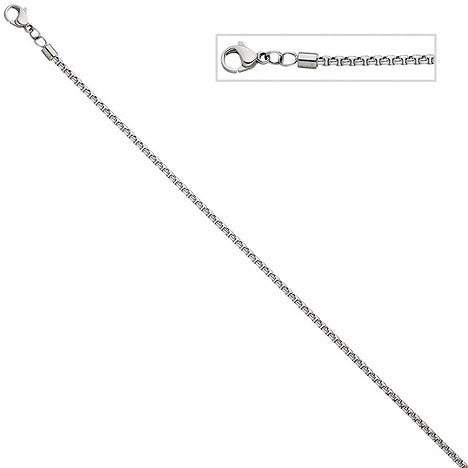 Venezianerkette rund Edelstahl 1 8 mm 50 cm Halskette Kette Karabiner