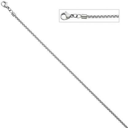 Venezianerkette rund Edelstahl 1 8 mm 50 cm Halskette Kette Karabiner