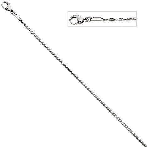 Schlangenkette Edelstahl 1 9 mm 45 cm Halskette Kette Karabiner