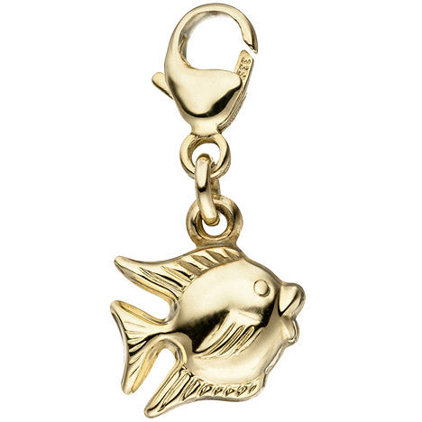 Einhänger Charm Fisch 333 Gold Gelbgold Anhänger Goldcharm