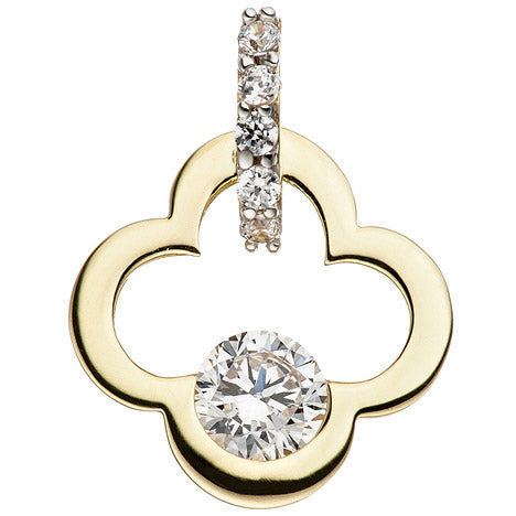 Anhänger 333 Gold Gelbgold 6 Zirkonia Goldanhänger