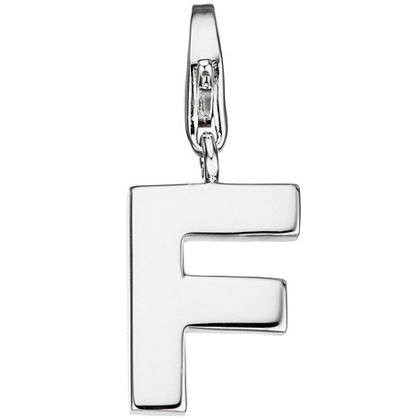 Einhänger Charm Buchstabe F 925 Sterling Silber Anhänger für Bettelarmband
