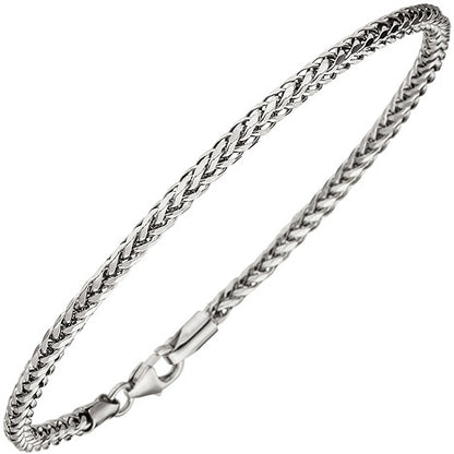 Zopfarmband 585 Gold Weißgold 19 cm Armband Goldarmband Weißgoldarmband