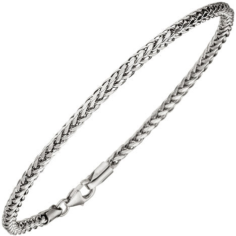 Zopfarmband 585 Gold Weißgold 19 cm Armband Goldarmband Weißgoldarmband