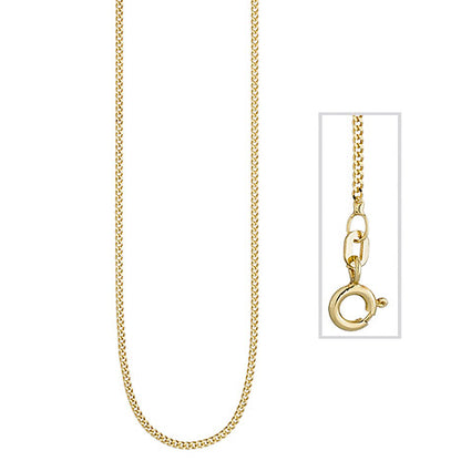 Panzerkette 925 Sterling Silber gold vergoldet 1 3 mm 50 cm Kette Halskette