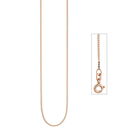 Venezianerkette 925 Silber rotgold vergoldet 0 8 mm 42 cm Kette Halskette