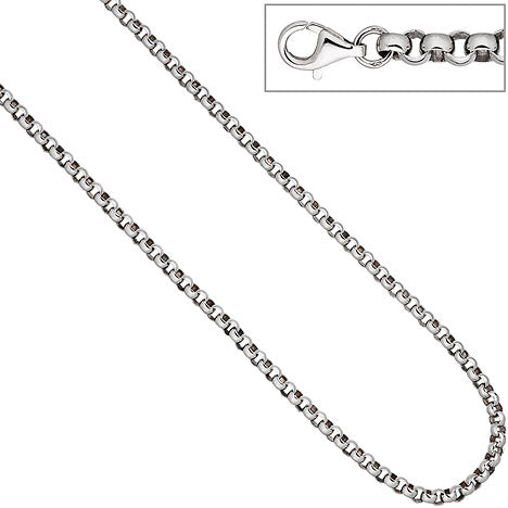 Erbskette 925 Sterling Silber 4 5 mm 45 cm Kette Halskette Silberkette Karabiner