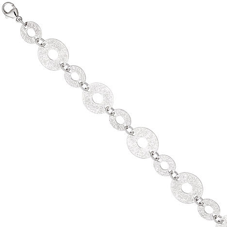 Armband 925 Sterling Silber mit Struktur 20 cm Silberarmband