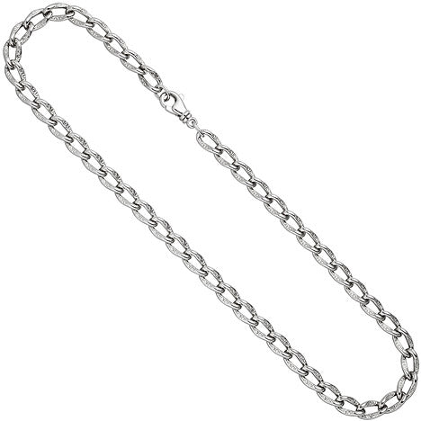 Lang-Panzerkette 925 Sterling Silber 7 3 mm 45 cm Kette Halskette Silberkette