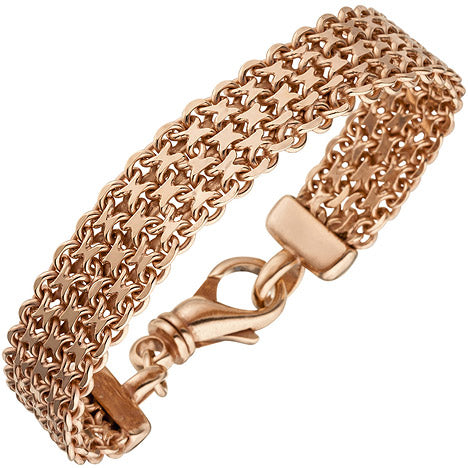 Armband 925 Sterling Silber rotgold vergoldet 20 cm